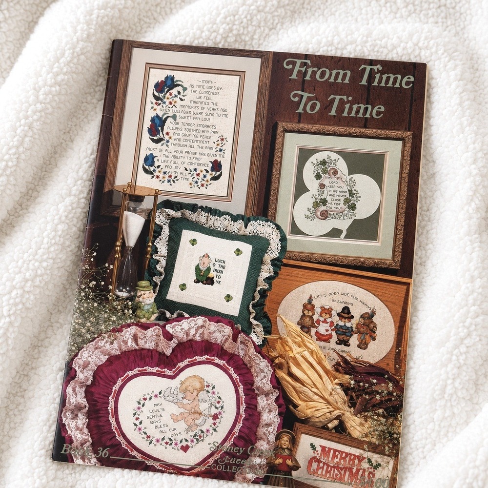From Time To Time Cross Stitch Pattern Book Christmas Thanksgiving Samplers